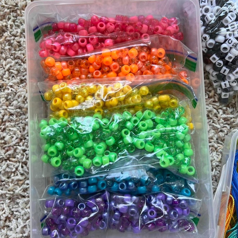 Colorful Embroidery String and Bead Set - Picture 2 of 8